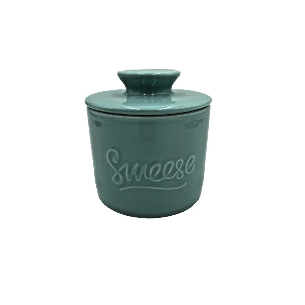 Sweese French Butter Bell Butter Keeper Crock‎ Turquoise Blue